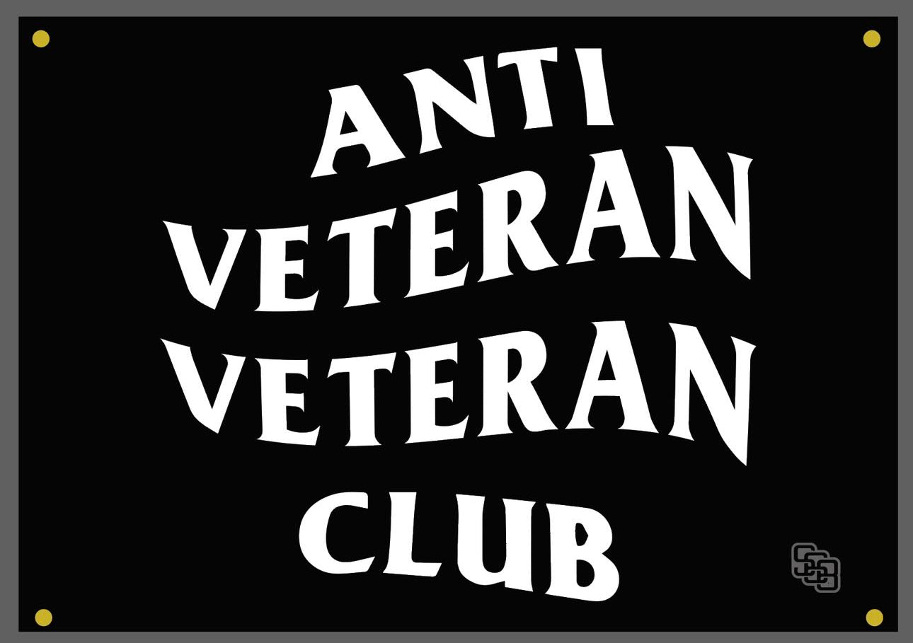 Anti Veteran Veteran Club Flag